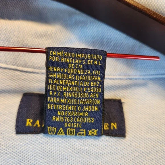 Polo Ralph Lauren Shirt Mens XL Light Blue Cotton Pockets‎ Long Sleeve Button Up - Picture 10 of 11